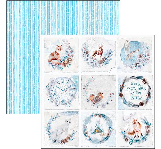 Papier scrapbooking « Winter Journey »