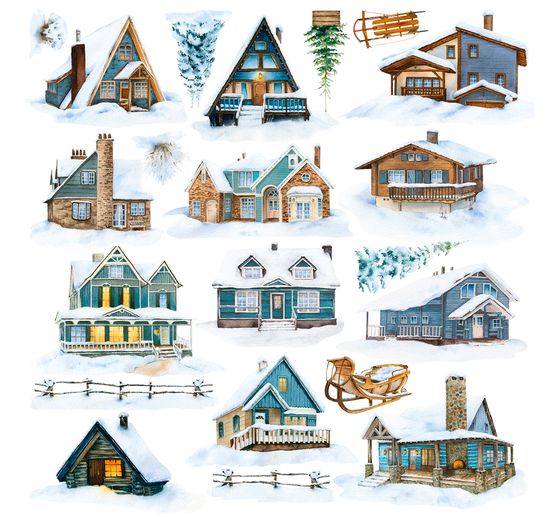 Papier vitrail à motifs « Winter Journey »