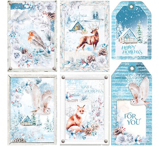 Papier vitrail à motifs « Winter Journey »