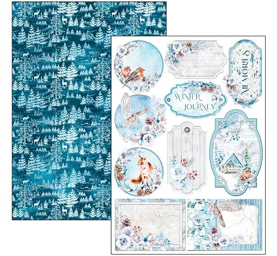 Paper set "Winter Journey"