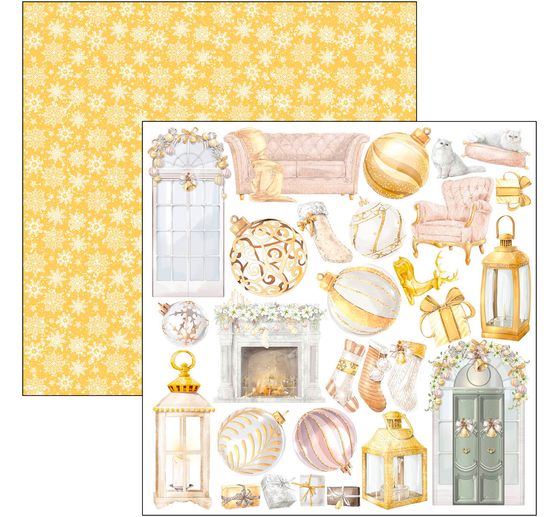 Papier scrapbooking « Sparkling Christmas »