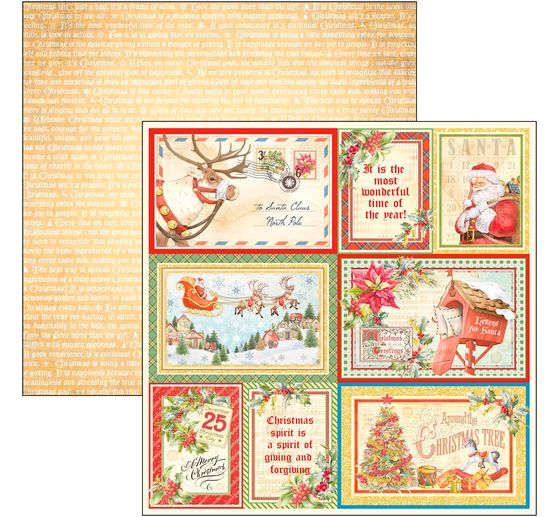 Papier de scrapbooking « Dear Santa »