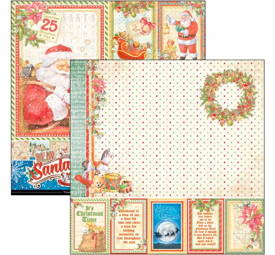 Papier de scrapbooking « Dear Santa »