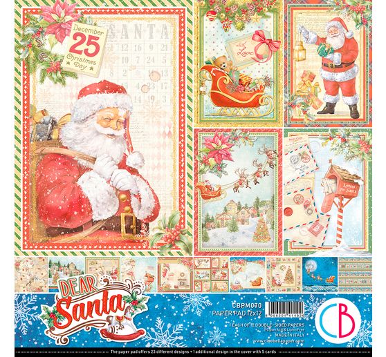 Papier de scrapbooking « Dear Santa »