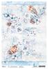 Soie de paille à motifs « Oiseaux en hiver »