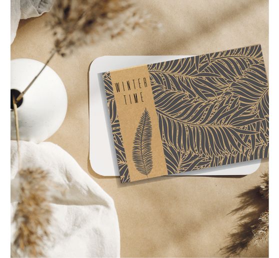 Papier cartonné vintage « Feuille de palmier »