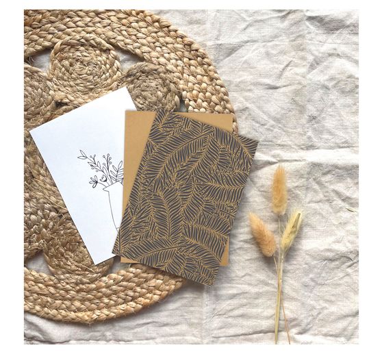 Papier cartonné vintage « Feuille de palmier »