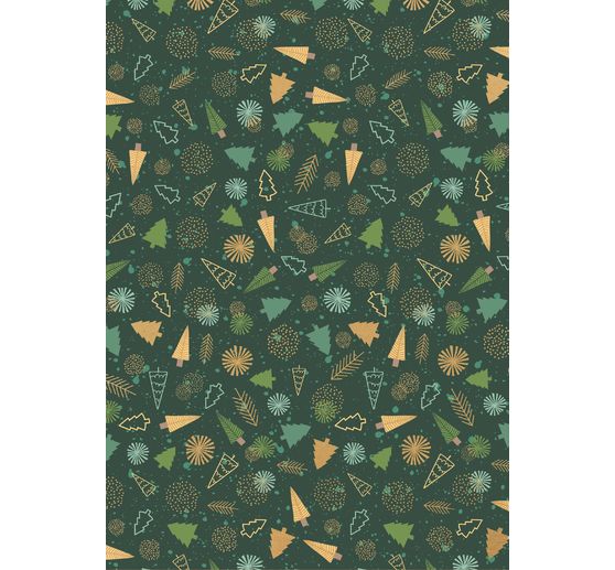 Papier cartonné vintage « Sapins »