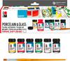 Peintures Marabu Porcelain & Glass « Set débutant - Glossy »