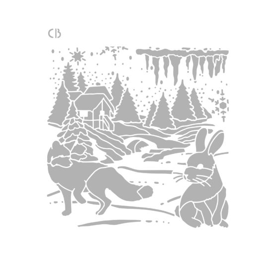 Pochoir "Nordic landscape"