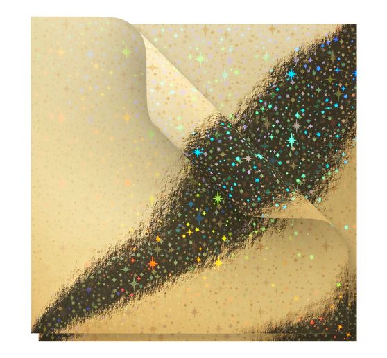 Papier de pliage « Holographie Or »