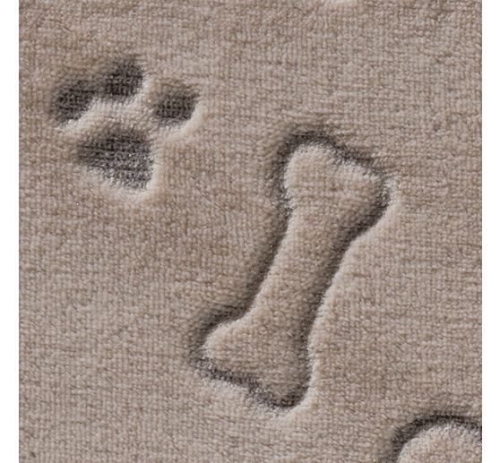 Tissu polaire double face au mètre « Os et pattes de chien »