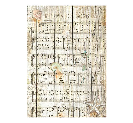 Motif straw silk paper backgrounds "Songs of the Sea"