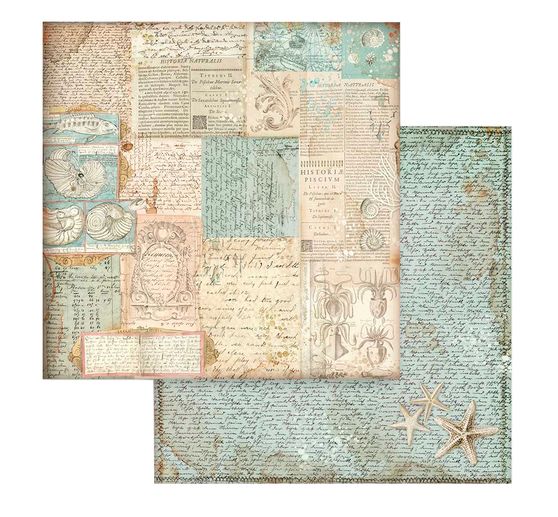 Bloc de papier scrapbooking « Songs of the Sea - Backgrounds »