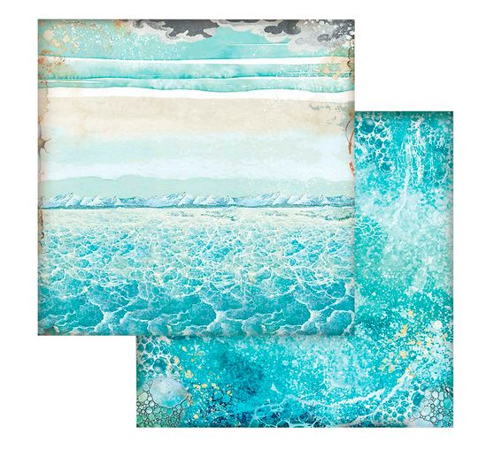 Bloc de papier scrapbooking « Songs of the Sea - Backgrounds »