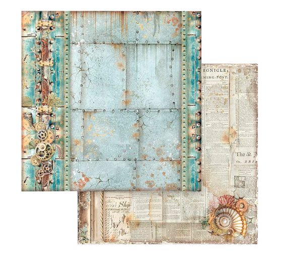 Bloc de papier scrapbooking « Songs of the Sea - Backgrounds »