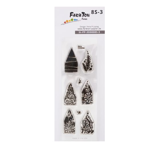 Silicone stamp for folding star small "Christmas"