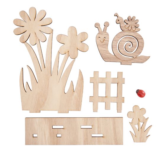 Décoration à emboîter en bois VBS « Jardin d'escargots »