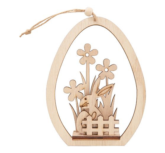 VBS Wooden building kit egg pendant "Bunny with egg"