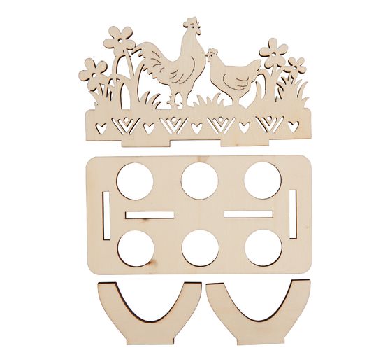 Porte-œufs VBS « Poules » pour 6 œufs