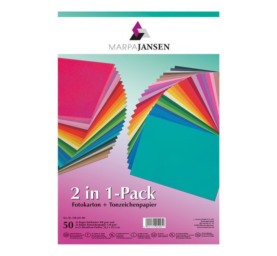 Assortiment de papier et papier cartonné de couleur