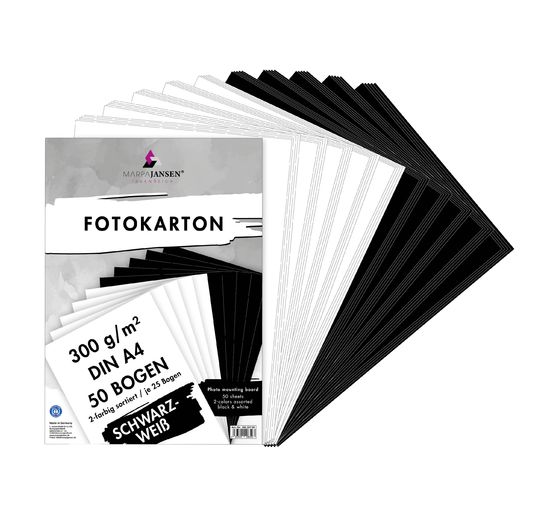 Assortiment de cartons photo « noir et blanc »