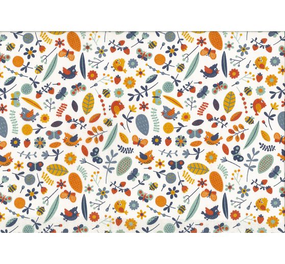 Assortiment de tissus Patchy « Oiseaux et papillons »