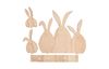 Décoration à emboîter en bois VBS « Famille de lapins »