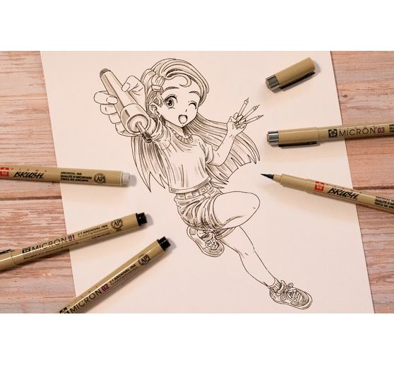 Sakura Pigma Micron "Collection Manga", set de 6