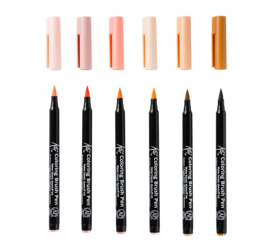 Feutres pinceaux Koi Colouring Brush Pen Sakura « Manga Collection », set de 6