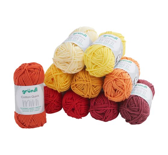 Fils Gründl Coton Quick minis « Shades of Yellow and Red »