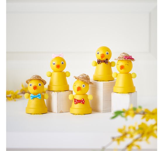 Kit créatif VBS « Poussins en pots en terre cuite »