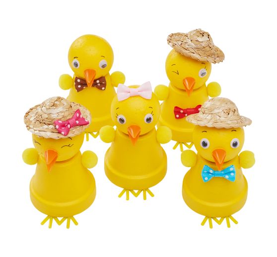 Kit créatif VBS « Poussins en pots en terre cuite »
