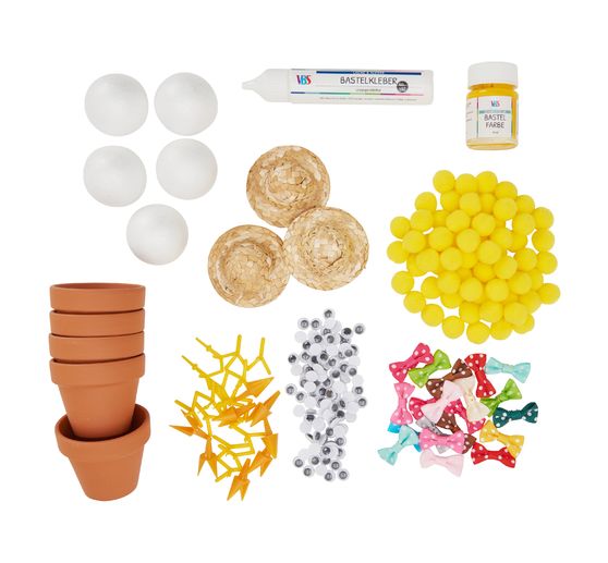 Kit créatif VBS « Poussins en pots en terre cuite »