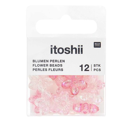 Assortiment de perles itoshii « Fleurs holographiques »