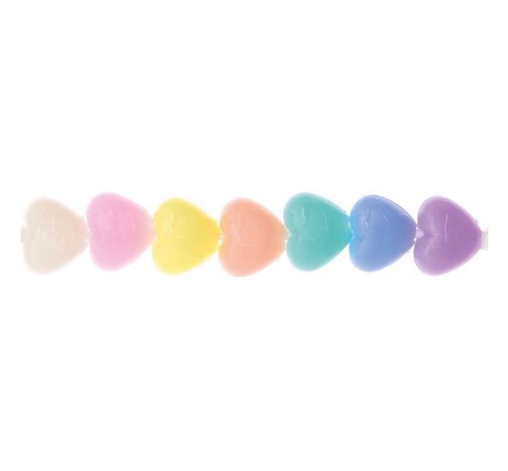 Assortiment de perles itoshii « Cœurs pastel »