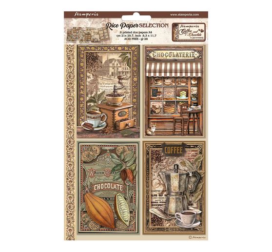 Assortiment de soies de paille à motifs « Coffee and Chocolate »