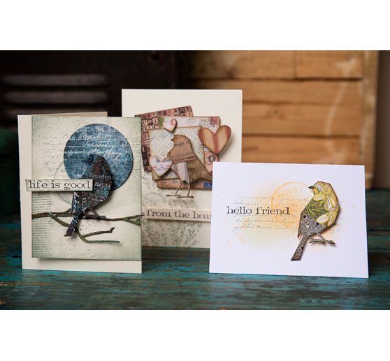 Gabarit d'estampe Sizzix Thinlits « Lovebirds by Tim Holtz »