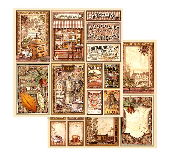 Bloc de papier scrapbooking « Coffee and Chocolate »