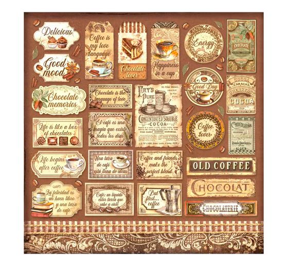 Bloc de papier scrapbooking « Coffee and Chocolate »