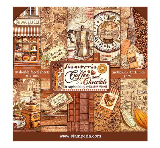 Bloc de papier scrapbooking « Coffee and Chocolate »