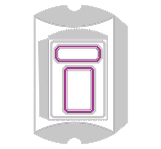 Gabarit d'estampe Sizzix Thinlits « Pillow Box + Bag by Tim Holtz »