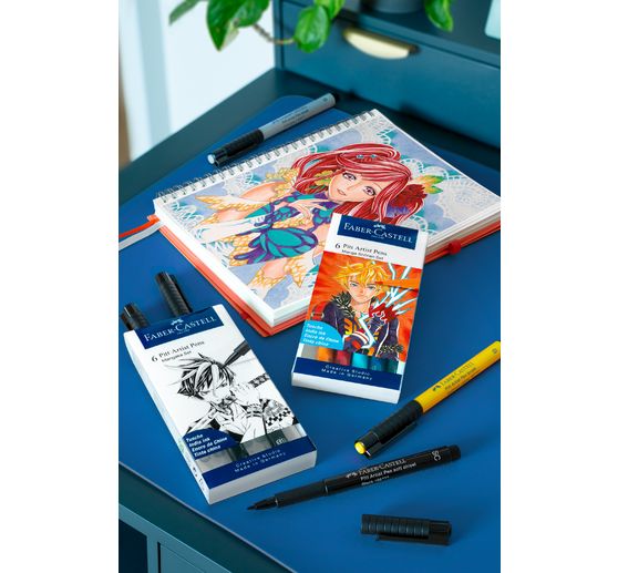 Set Pitt Artist Pen Manga Shônen Faber-Castell, 6 feutres