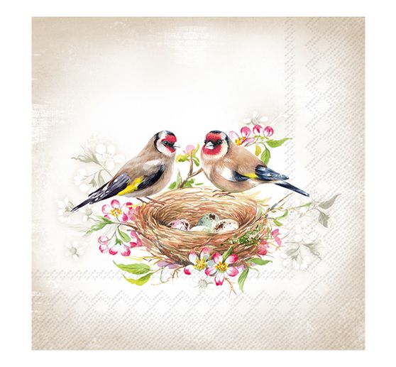 Serviette « Nid de chardonnerets »