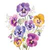 Serviette « Pensées des jardins »