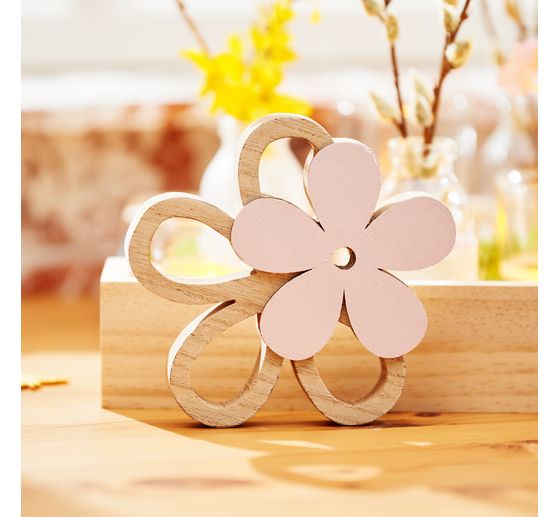 Fleur en bois VBS « Duo »