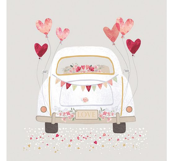 Napkin "Just Married Car"