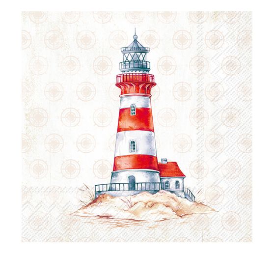 Napkin "Lighthouse red and white"