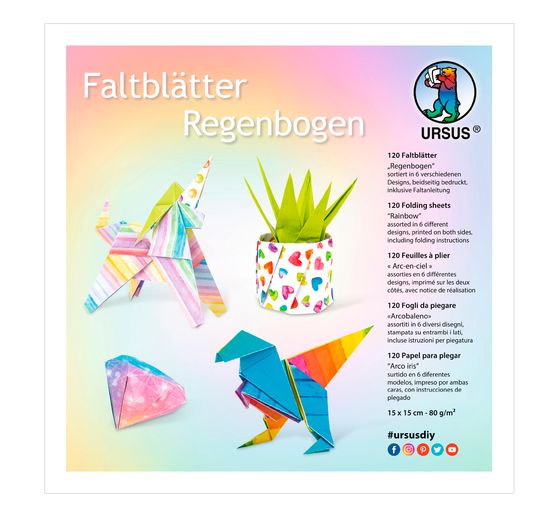 Feuilles de pliage « Rainbow Collection »