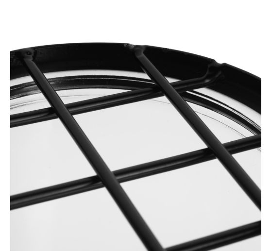 Glass vase with plug grid